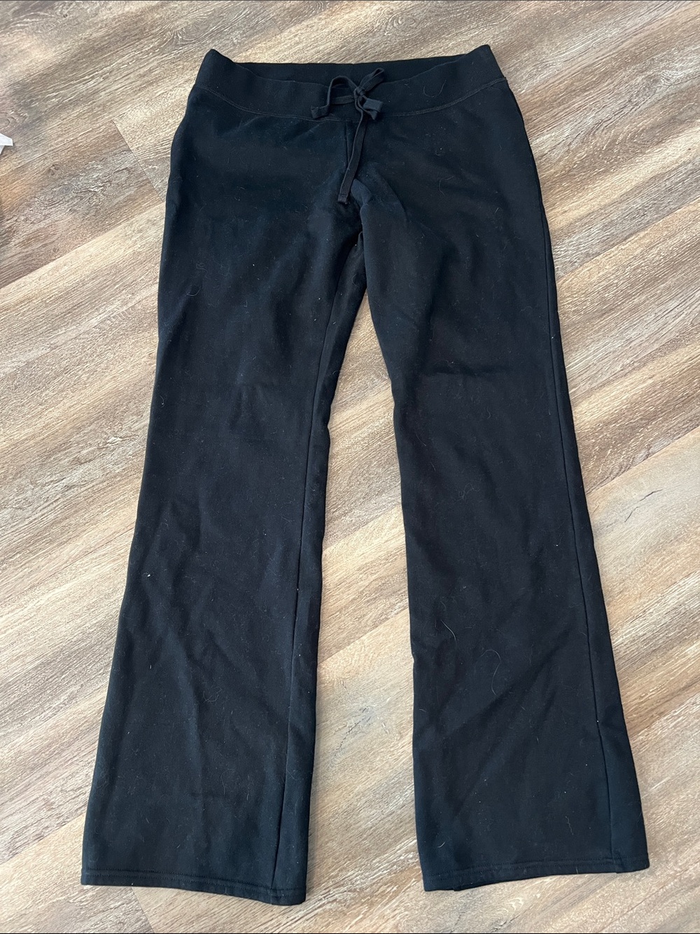 Hollister Black Flare Drawstring Waist Jeans